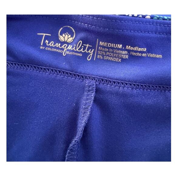 Tranquility Medium Blue Pattern Skort Polyester Spandex - Picture 3 of 6
